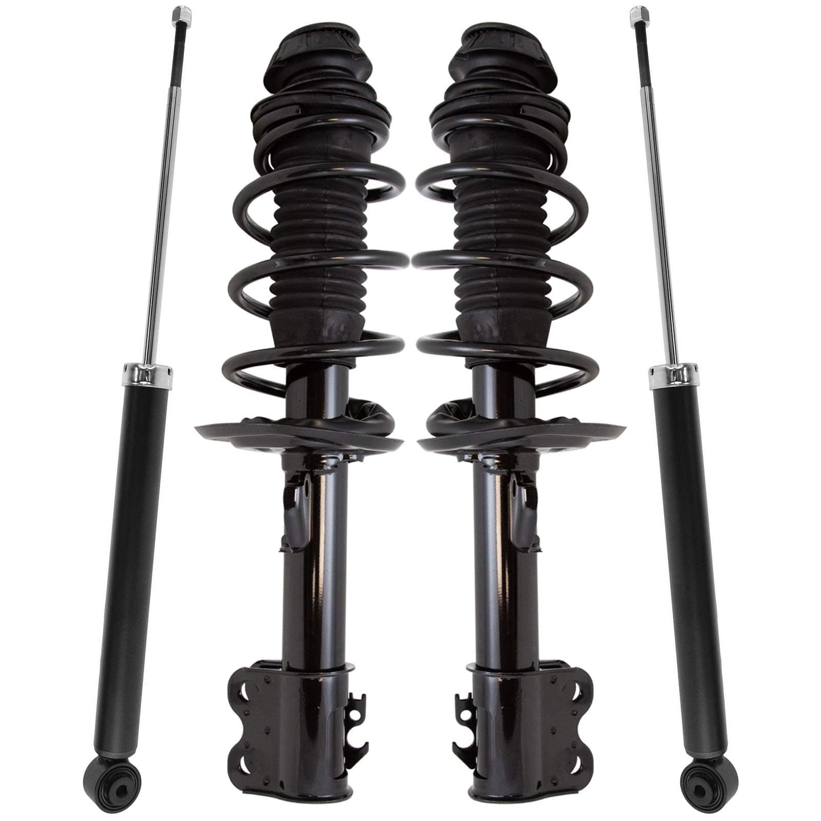 TRQFront Rear Complete Strut Spring Assembly Shock Kit Set 4pc for Yaris Hatchback
