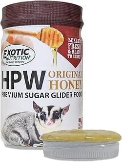 Exotic Nutrition Sugar Glider HPW Diet Jar - High Protein Healthy Natural No Mess Food for Sugar Gliders - High Protein Wombaroo Diet (Original)