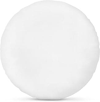 Foamily Round Throw Pillow Inserts, 18" Round Pillow Form & Circle Pillow Stuffer, Polyester Round Cushion Pillow & Lumbar Pillow Insert for Indoor Use, Made in USA