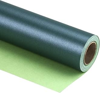 RUSPEPA Christmas Green Gift Wrapping Paper - Solid Color Pearly Shiny Paper Perfect for Wedding, Birthday, Christmas, Baby Shower, Easter, Lucky St Patrick - 17 Inches X 32.8 Feet