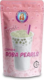 - Premium Boba Tea Real Tapioca Pearls Ready in 3 Minutes by Buddha Bubbles Boba (Lychee)