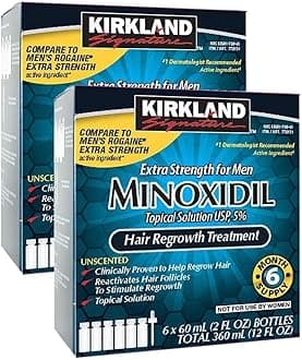 Kirkland Minoxidil 5% Extra Strength Hair Regrowth for Men (1 Years Supply (Value Pack))