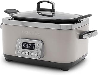 Elite 14-in-1 Programmable 6QT Electric Slow Cooker, Dishwasher Safe Lid & Removable Crock, PFAS-Free Healthy Ceramic Nonstick Multi-Cooker, Sear, Sauté, Brown, Steam Basket, Roast, Clay