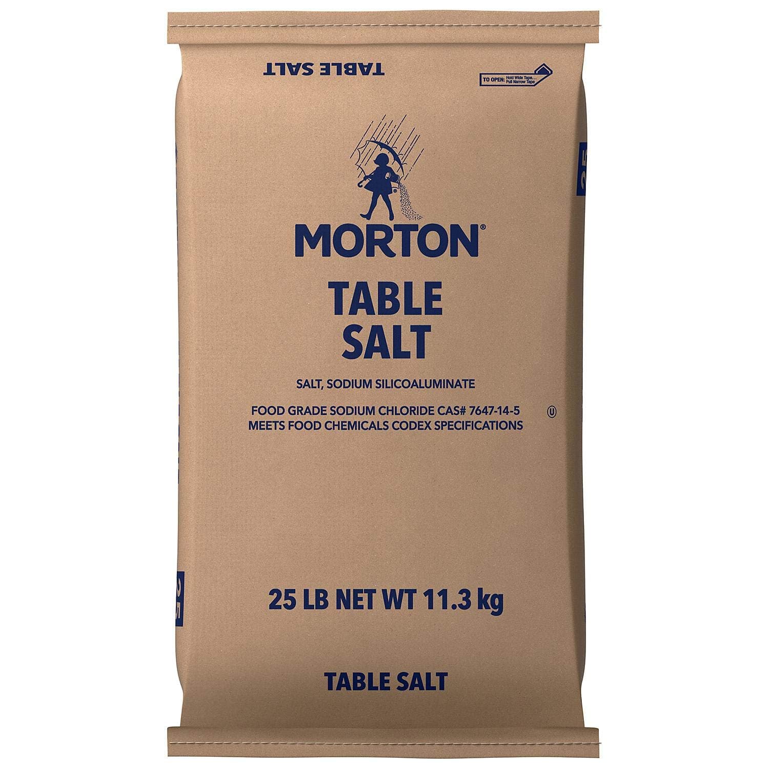 Table Salt, Iodized, 25 Pound