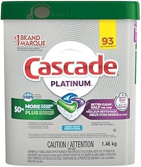 Platinum ActionPacs Dishwasher Detergent with Dawn, Fresh Scent - 92 Count with 10pct bonus 102 packs