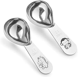 Tablespoon Measuring Spoon, Stainless Steel Coffee Scoop for Ground Coffee, Suger, Bean, Tea, Flour, Short Handle Fits inside Airscape Canisters(30ML*2)