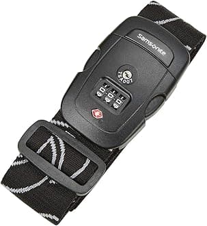 Samsonite Luggage Strap, Black, Combination Lock