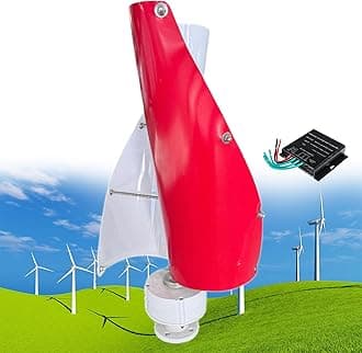 Fablestoryem 12000W Wind Turbine Helix Generator Kit, Maglev Shaft Wind Turbine Generator, Vertical Windmill 3-Phase Wind Power Turbine, for Household Power Supply, Road Infrastructure,C-24V