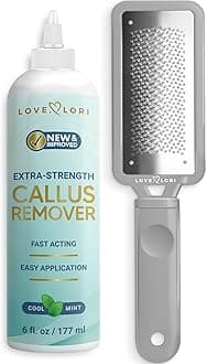 Professional Foot Scrubber Dead Skin Remover Kit - Foot File & Callus Gel Feet Scrubber Scraper Bundle, 6oz