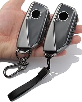 for BMW Key Fob Cover with Keychain TPU Key Case Accessories Fit for 2023 2024 2025 2 3 5 7 X1 X5 X6 X7 iX i7 XM Series