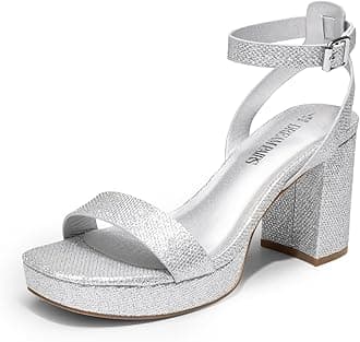 Platform Heels for Women High Block Chunky Open Toe Ankle Strap Heels Fashion Wedding Party Evening Prom Dance Dress Pump Sandals Shoes