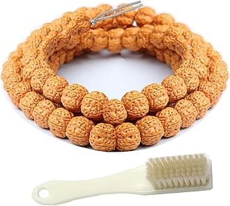 HyoquilexRudraksha Japa Mala Prayer Yoga Meditation Blessing Buddhist Beads Necklace Bracelet