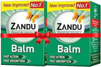 Zandu Balm, 50ml x Pack of 2, Effective relief from Headache, Body Pain, Sprain and Cold