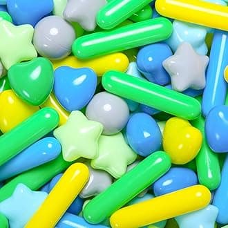 STARBOLO Ball Pit Balls for Toddlers - Macaron 200 Ball Pit Balls Crush Proof Plastic Toy Balls for Toddlers Ball Pits, Ball Pit Play Tent, Baby Pool Water Toys(Mixed Green)