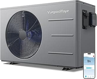 40000 BTU Above Ground Pool Heater 12000 Gallon Swimming Pool Heater Pump Heating or Cooling Electric Pool Heater For Inground Pool WiFi Control Schedule 220V