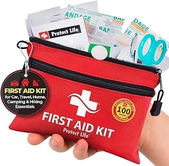 First Aid Kit for Home/Businesses | HSA/FSA Eligible Emergency Kit | Hiking First aid kit Camping | Travel First Aid Kit for Car | Small First Aid Kit Travel/Survival Medical kit |