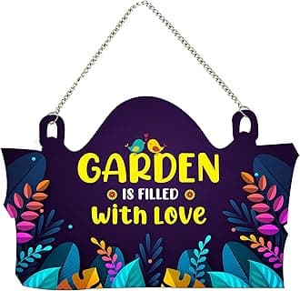 Artvibes Garden Quotes Wooden Wall Hanger for Home Decor