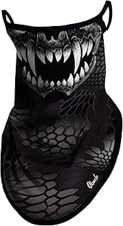 Neck Gaiter Face Mask with Ear Loops Bandana Face Mask Scarf Face Cover for Men Women