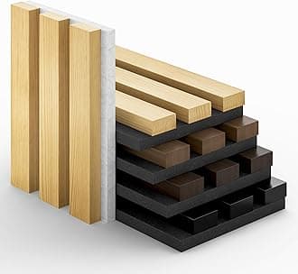 ROOMTEC Wood Slat Wall Panels, Acoustic Wood Wall Paneling for Interior and Ceiling Decoration - 5 Samples Pack