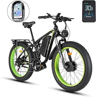 Electric Bike for Adults, Dual Motor 2000W 22.4Ah 35MPH AWD Ebike 7 Speed 26" Fat Tire MTB Hydraulic Disc Brake