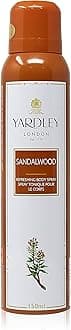 Yardley Refreshing Body Spray for Women - Sandalwood, 150ml Bottle