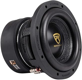 Rockville W8K9D4 2000W Peak 8-Inch Car Audio Subwoofer Dual 4-Ohm, High-Power Output, Durable Build, Deep Bass, for Car Audio Enthusiasts