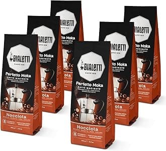 Bialetti Perfetto Moka Ground – Authentic Italian Roast for Moka Pots & Stovetop Brewers, Rich Aroma & Smooth Finish, Compatible with Aeropress, Cafetiere & Home Machines (1500g, Hazelnut)