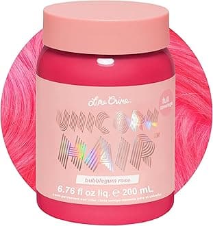 Full Coverage Unicorn Hair Dye, Bubblegum Rose - Damage-Free Semi-Permanent Hair Color Conditions & Moisturizes - Temporary Hair Tint Kit Has A Sugary Citrus Vanilla Scent - Vegan