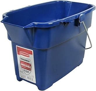 Rubbermaid 1793555 Roughneck Rectangle Bucket, 14-Quart, Blue