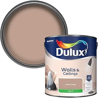 Dulux Silk Emulsion Paint For Walls And Ceilings - Cookie Dough 2.5 Litres