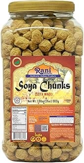 Rani Soya Chunks Nuggets (High Protien) Vadi, 31oz (1.9lbs) 900g ~ All Natural, Salt-Free | Vegan | No Colors | Gluten Friendly | NON-GMO | Kosher | Indian Origin | Meat Alternate Substitute