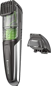 Remington Vacuum Beard Trimmer,13 Length and Style Settings with Adjustable Length Comb (2-18mm),Vacuum Trimmer for Beard, Mustache, and Stubble, Rechargeable Lithium Power, Washable, Removable Blades