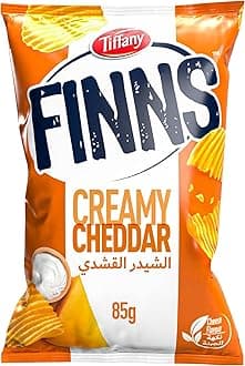 Tiffany Finns Potato Chips Cheddar Cheese Flavor, 85 grams