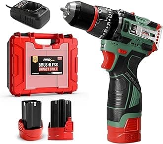 JPT New Pro Series Brushless 18-volt Cordless Impact Drill Machine with 70N.m Torque | 2150 RPM Speed | 25+3 Gears | 2 Speed Modes | 3/8" Metal Chuck | One Year Warranty, Green