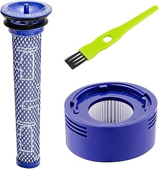 Replacement Filter for Dyson V7 V8 Animal Absolute Motorhead Carbon Fiber V8+ V7 Absolute V7 Animal Pro Plus Vacuum 1 Pre Filters & 1 Post Filters for Dyson V8 Compare to Part # 965661-01 & 967478-01