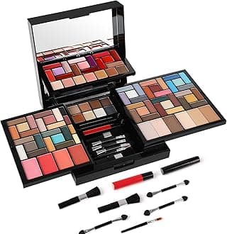 All in One Professional Makeup Gift Kit for Women Full Kit - Included 54 Eyeshadows Face Blusher Highlighter Eyebrow Makeup Brushes Contour Lip Gloss Mascara, Suitable for Christmas