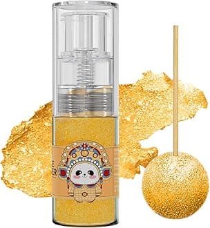 Gold Edible Glitter Spray, 10g Food Grade Cake Glitter, Edible Glitter for Cocktails, Edible Shimmer Powder for Drinks, Cupcakes, Strawberries, Chocolate