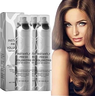 Halo-vida Instantly Fresh Volumizing Dry Shampoo, 3PCS, For Dark Hair, Natural, Non-Greasy