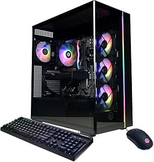 CyberPowerPC Gamer Master Gaming PC, AMD Ryzen 7 8700F 4.1GHz, GeForce RTX 5060 Ti 8GB, 16GB DDR5, 1TB PCIe 4.0 SSD, WiFi Ready & Windows 11 Home (GMA2900A2)