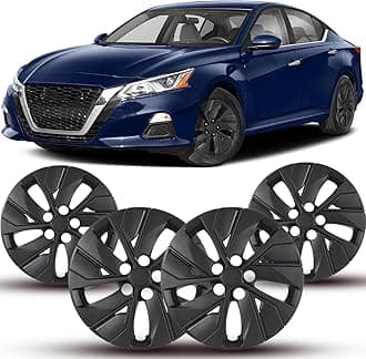 Winjet Hubcaps 16 Inch Wheel Covers for Nissan Altima 2019-2025 [2019 2020 2021 2022 2023 2024 2025 Nissan Altima] Wheel Rim Covers, Heavy Duty PP Material (16 Inch Set of 4, Black Matte)