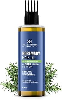 - Botanic Hearth 100% Pure Rosemary Oil for Hair Growth | Controls Hair Fall, Promotes New Hair Growth | Hair Strengthening Treatment for Healthy Nourished Hair | 150 ml