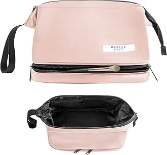 Travel Makeup Bag Cosmetic Bag Makeup Bag Toiletry bag for women and men (Large Pink)