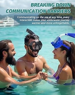 Greatever Half Face Diving Mask, Innovative with Nose Breathing, Comfortable & Breathable Fit,Detachable Breathing Tube,and Home Water Sports