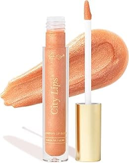 City Lips Plumping Lip Gloss - High-Shine Gloss for Fuller, Younger-Looking Lips | Hydrating & Smoothing Lip Treatment Hyaluronic Acid