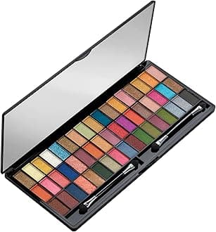 - Ultra Pigmented 51 Colors Eyeshadow Palette with Brush | Easy to Blend, Long Wearing Eye Makeup Palette | Eyeshadow Palette with Shimmery Shades (Multicolor - 02)