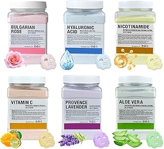 Jelly Mask for Facials Professional, Hydrating & Moisturizing Peel-Off Natural Gel Face Mask SkinCare, Professional Spa Use Jelly Face Masks, Deep Hydration & Glow 23 Fl Oz (6 Jar)