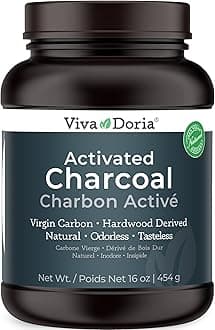 Viva Doria Virgin Activated Charcoal Powder, Hardwood Derived, Food Grade, 16 Oz (1 Pound)