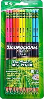 Ticonderoga No.2 Pencils, Assorted Neon, 10-Pack (4-Pack)