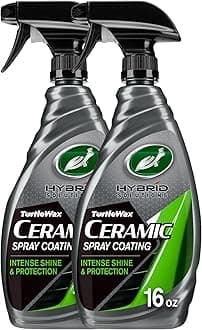 Turtle Wax Hybrid Solutions Ceramic Spray Coating, High Shine Car Wax, Offers Durable Paint Protection, Extreme Water Beading Action, Safe for Glass, Wheels, Trim and More, 16 oz (Pack of 2)