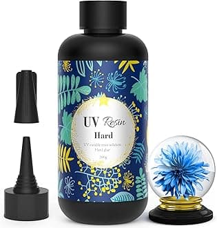 Wayin 200g UV Resin -Upgrade Ultraviolet Epoxy Resin Crystal Clear Hard Glue Solar Cure Sunlight Activated for Handmade Jewelry, DIY Craft Decoration, Casting and Coating